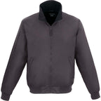 Belford Fleece Lined Bomber Jacket in Recycled Nylon, Unisex Embroidery - Grey Storm - Front