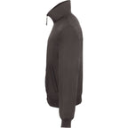 Belford Fleece Lined Bomber Jacket in Recycled Nylon, Unisex Embroidery - Grey Storm - Left Side