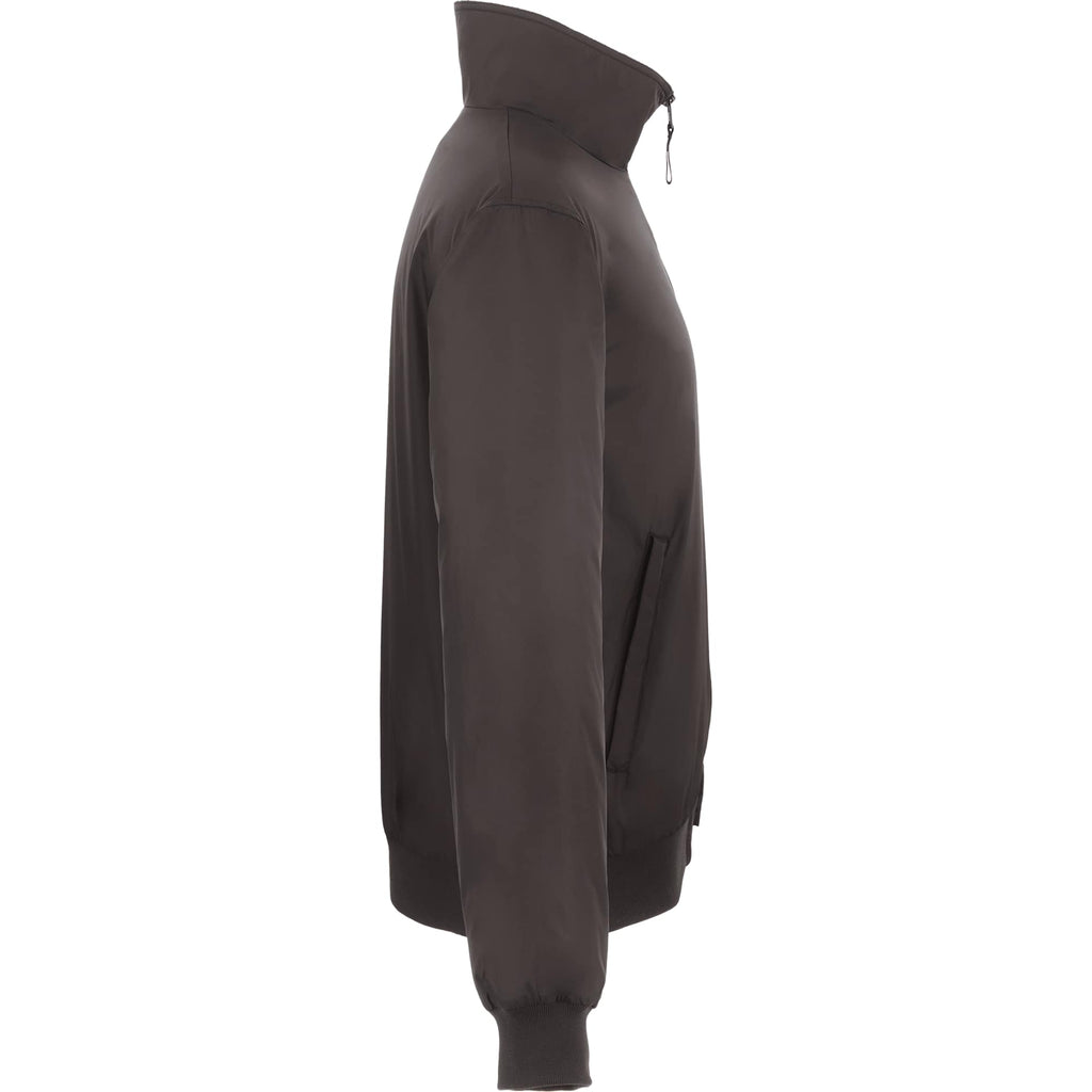 Belford Fleece Lined Bomber Jacket in Recycled Nylon, Unisex Embroidery - Grey Storm - Right Side