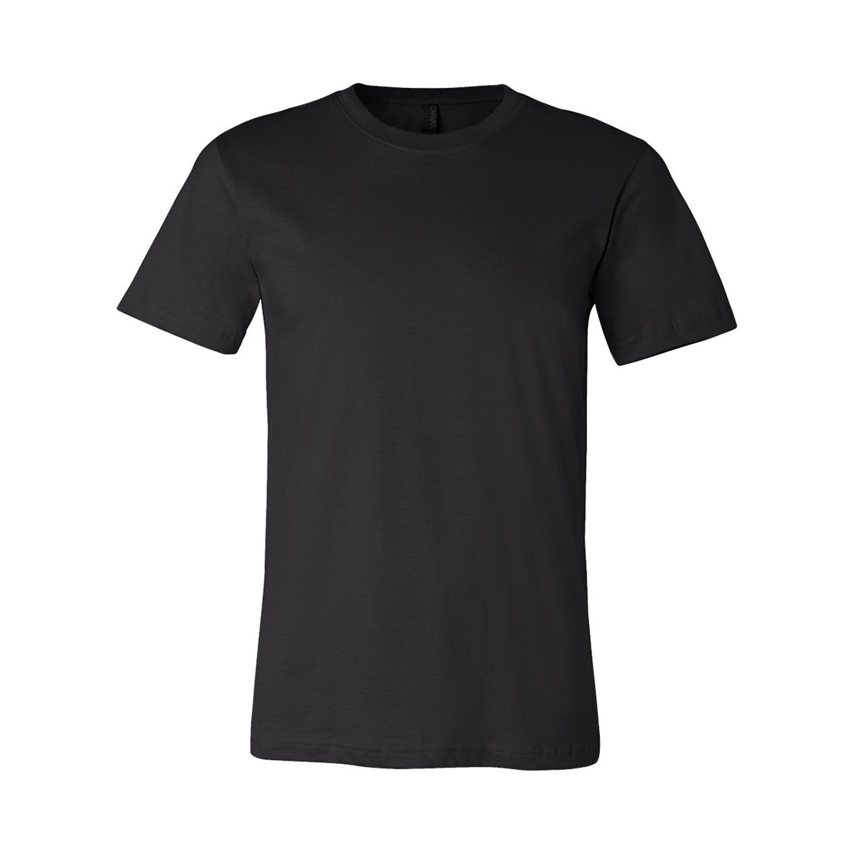 Bella+Canvas Jersey Tee, Unisex Short Sleeve - Black - Front
