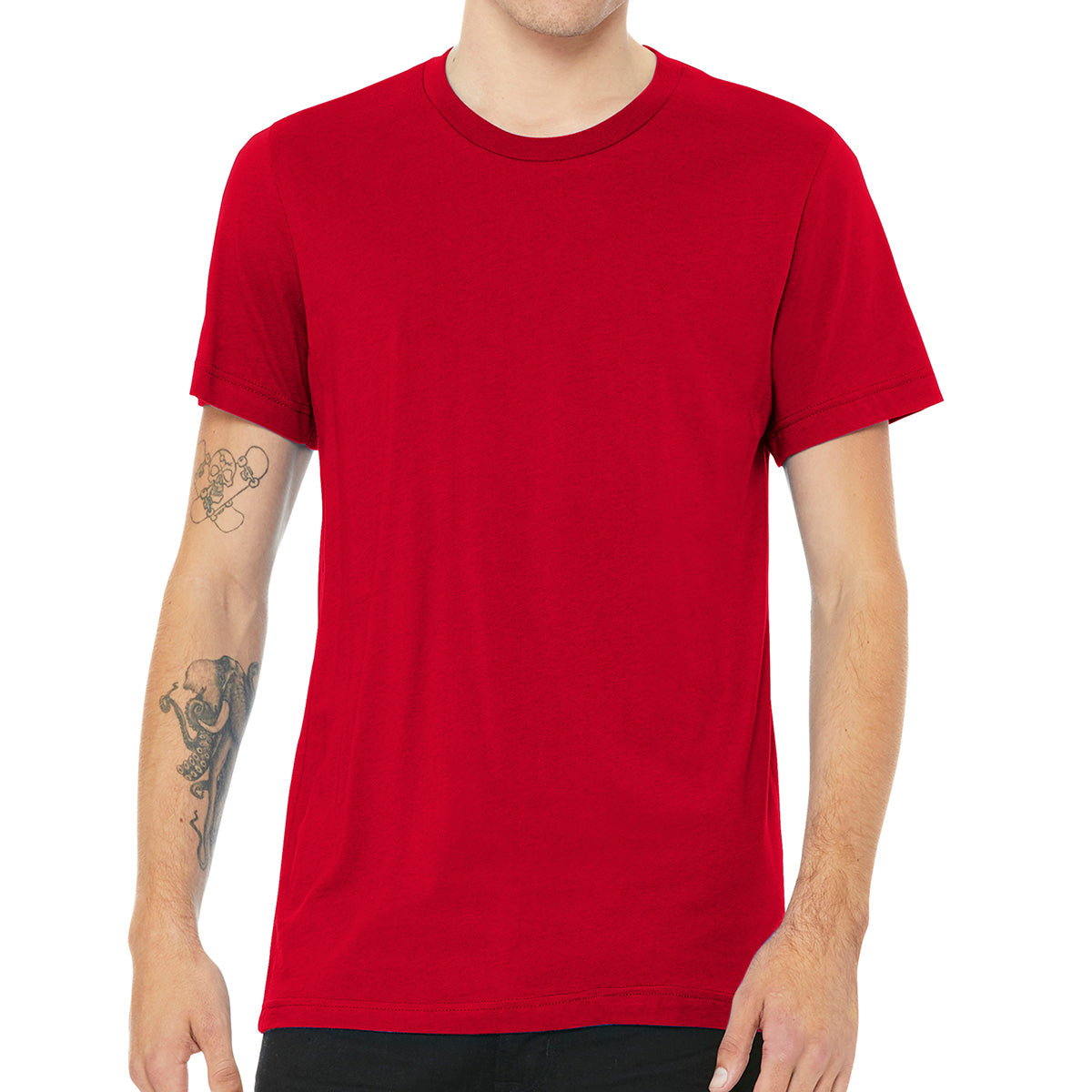 Bella+Canvas Jersey Tee, Unisex Short Sleeve - Red