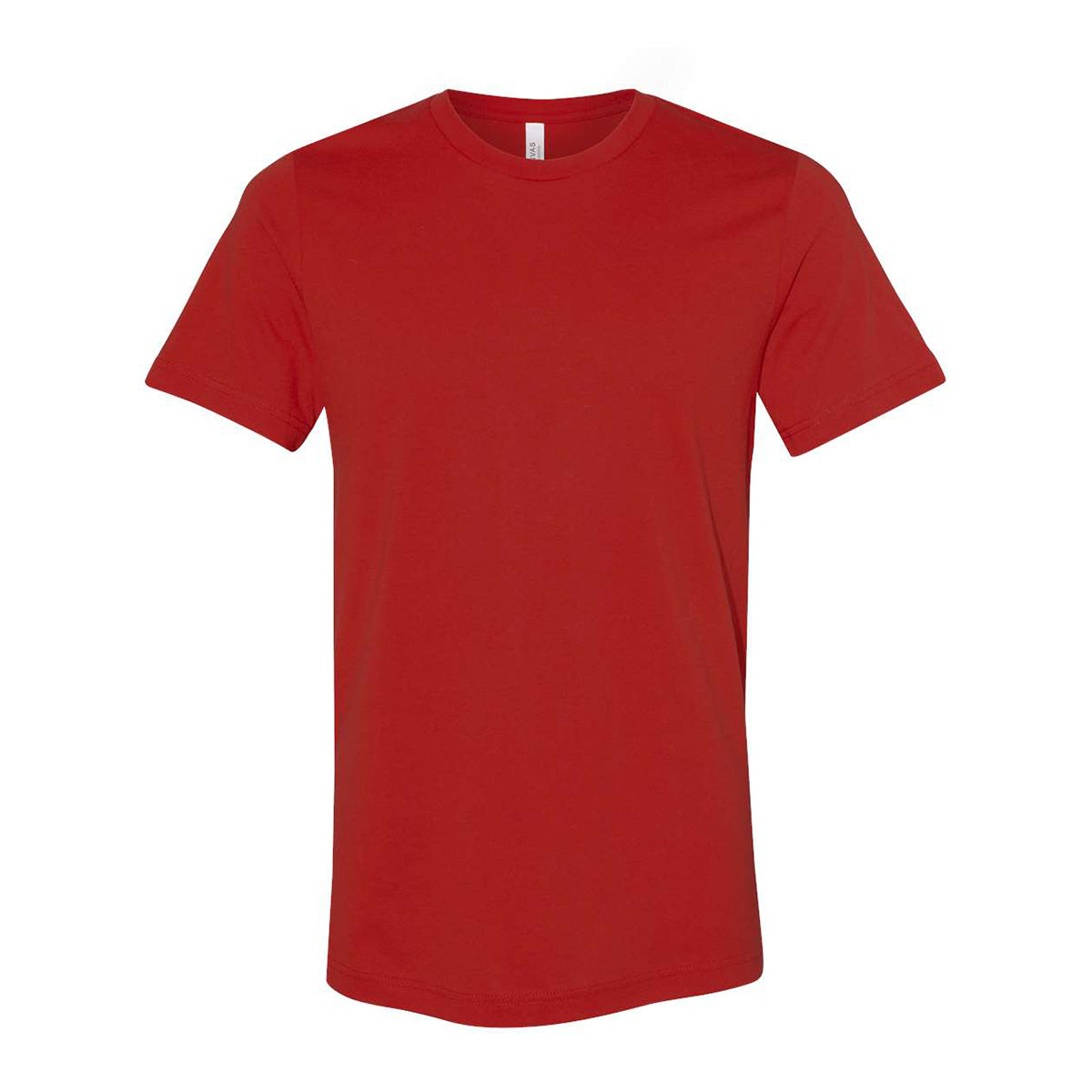 Bella+Canvas Jersey Tee, Unisex Short Sleeve - Red - Front