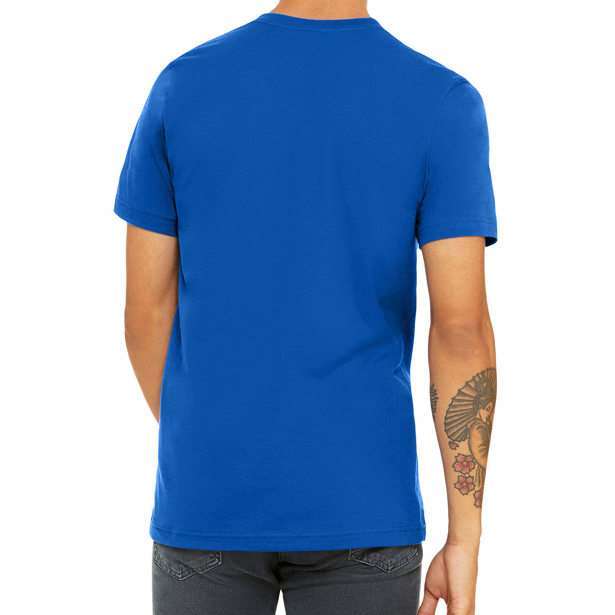 Bella+Canvas Jersey Tee, Unisex Short Sleeve - True Royal - BACK