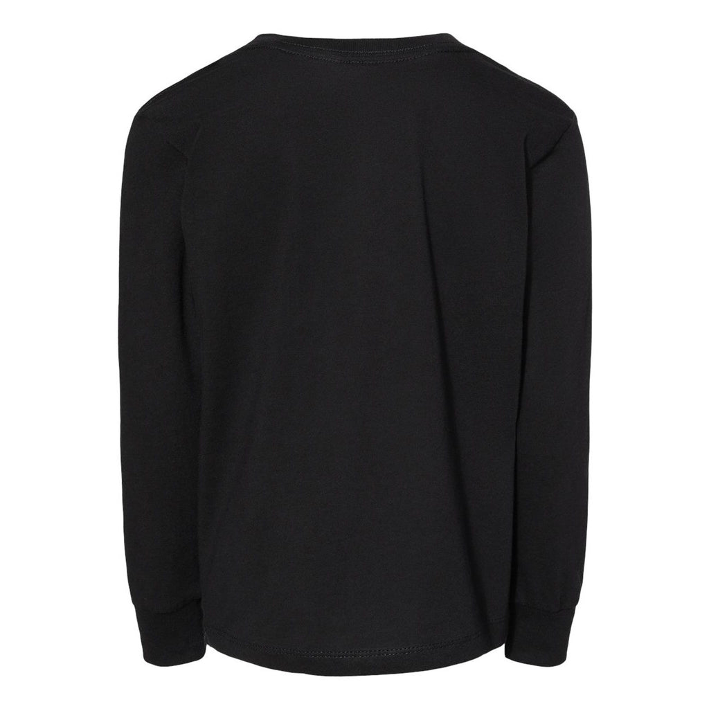 BELLA + CANVAS Toddler Jersey Long Sleeve Tee - Black - Back