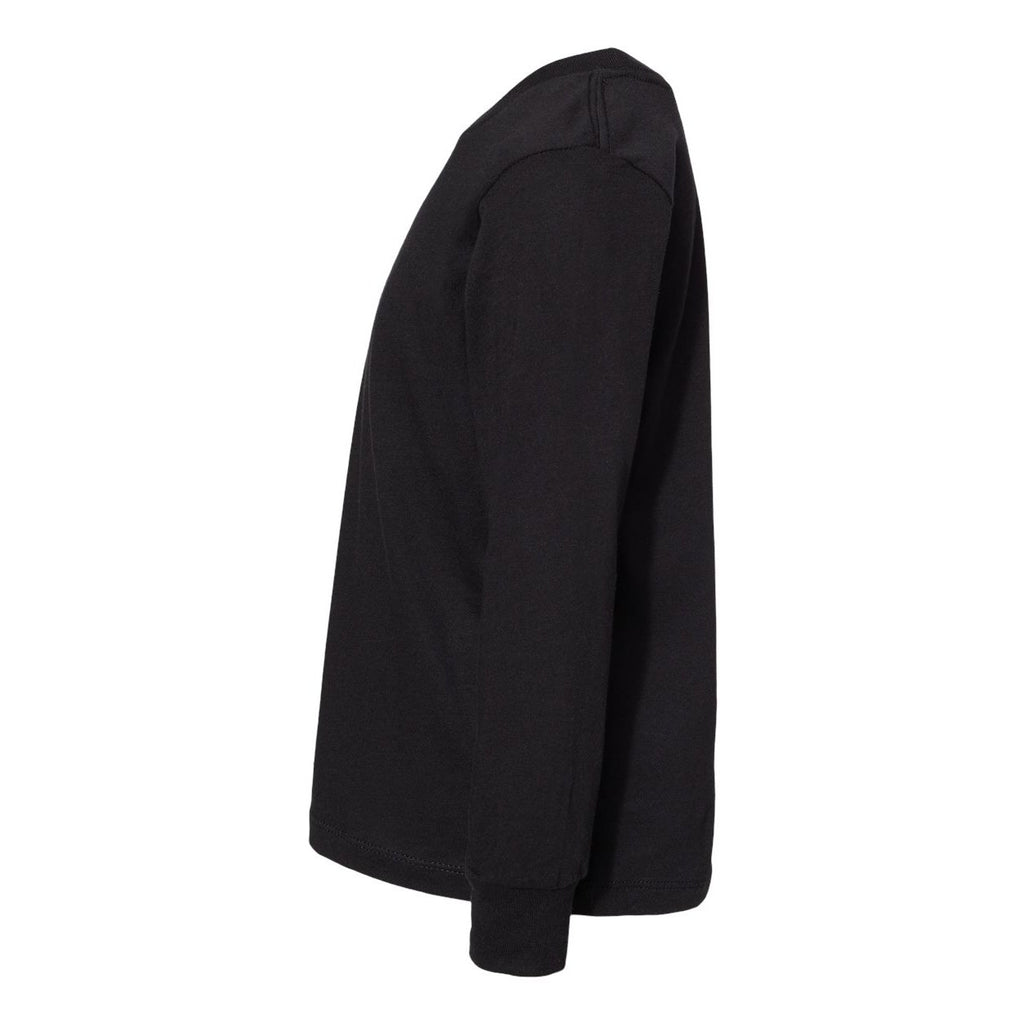 BELLA + CANVAS Toddler Jersey Long Sleeve Tee - Black - Direct Side