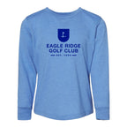 BELLA + CANVAS Toddler Jersey Long Sleeve Tee - Heather Columbia Blue - Front