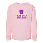 BELLA + CANVAS Toddler Jersey Long Sleeve Tee - Pink - Front