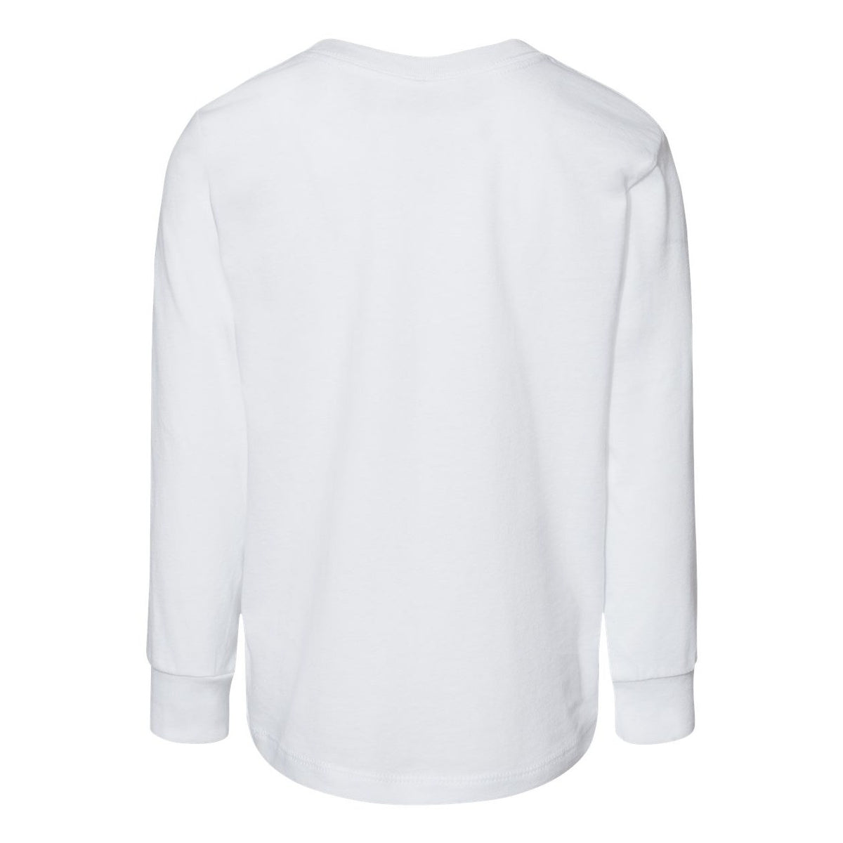 BELLA + CANVAS Toddler Jersey Long Sleeve Tee - White - Back