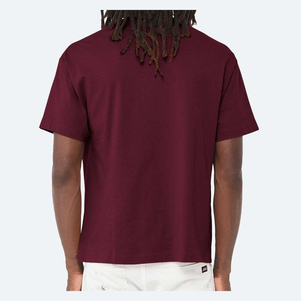 BELLA + CANVAS Unisex 6 oz. Heavyweight Tee - Maroon - On Model Back