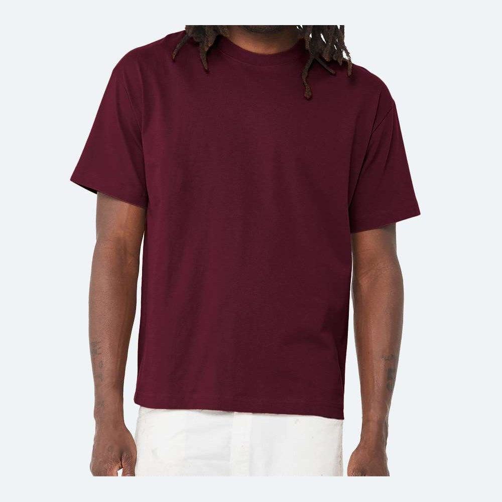 BELLA + CANVAS Unisex 6 oz. Heavyweight Tee - Maroon - On Model Front