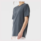 BELLA + CANVAS Unisex 6 oz. Heavyweight Tee - Vintage Navy - On Model Side