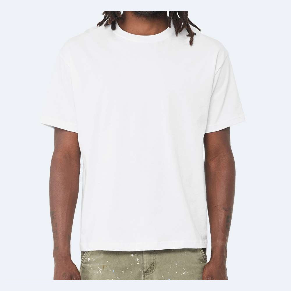 BELLA + CANVAS Unisex 6 oz. Heavyweight Tee - White - On Model Front