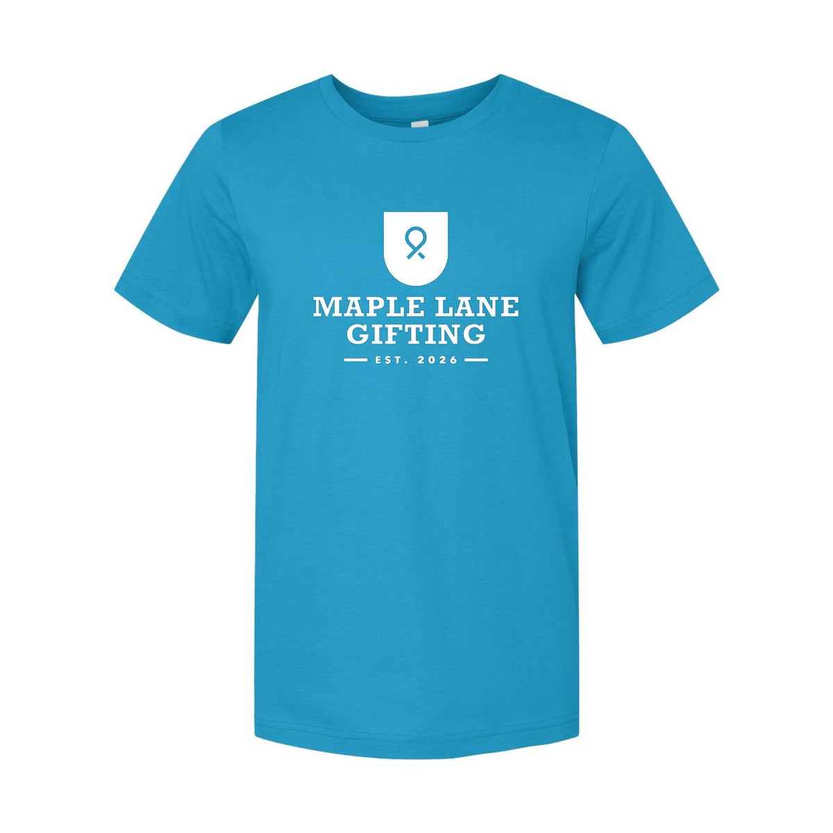 BELLA + CANVAS Unisex Jersey Tee - Aqua - Front