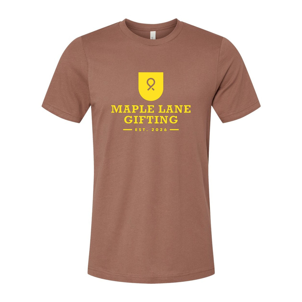 BELLA + CANVAS Unisex Jersey Tee - Chestnut - Front