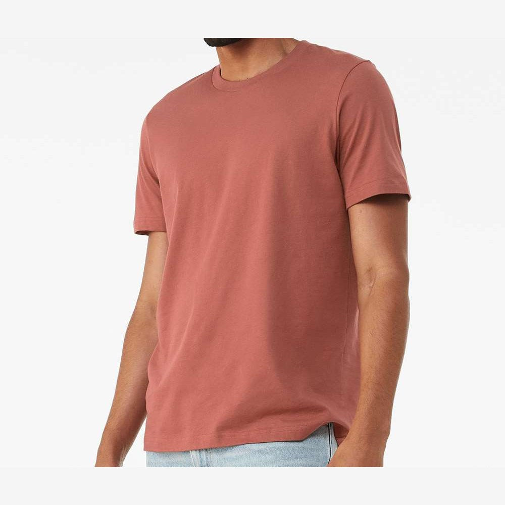 BELLA + CANVAS Unisex Jersey Tee - Clay - On Model Side