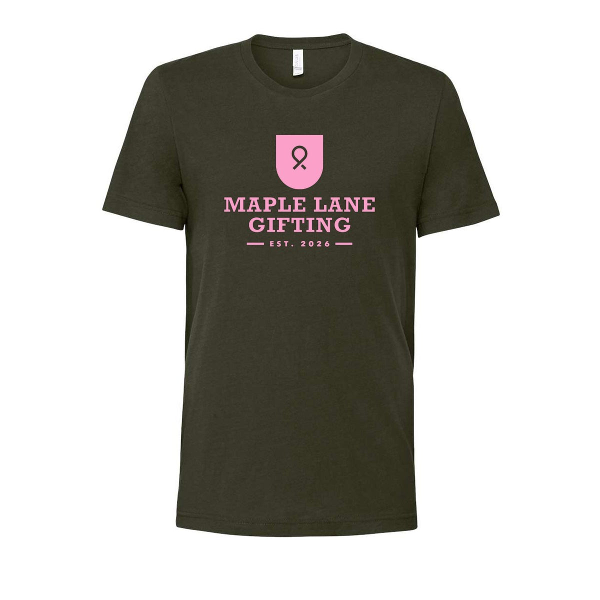 BELLA + CANVAS Unisex Jersey Tee - Dark Olive - Front