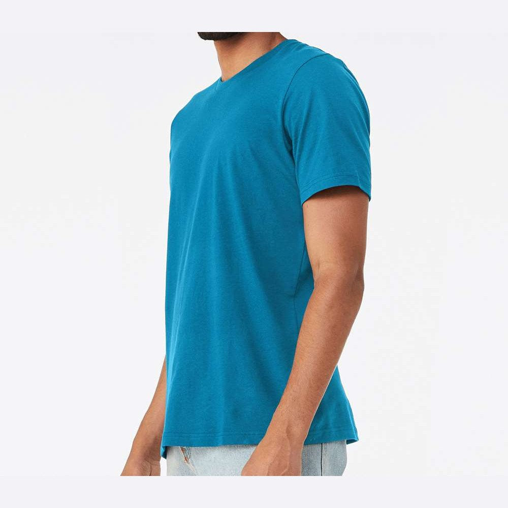 BELLA + CANVAS Unisex Jersey Tee - Electric Blue - On Model Side