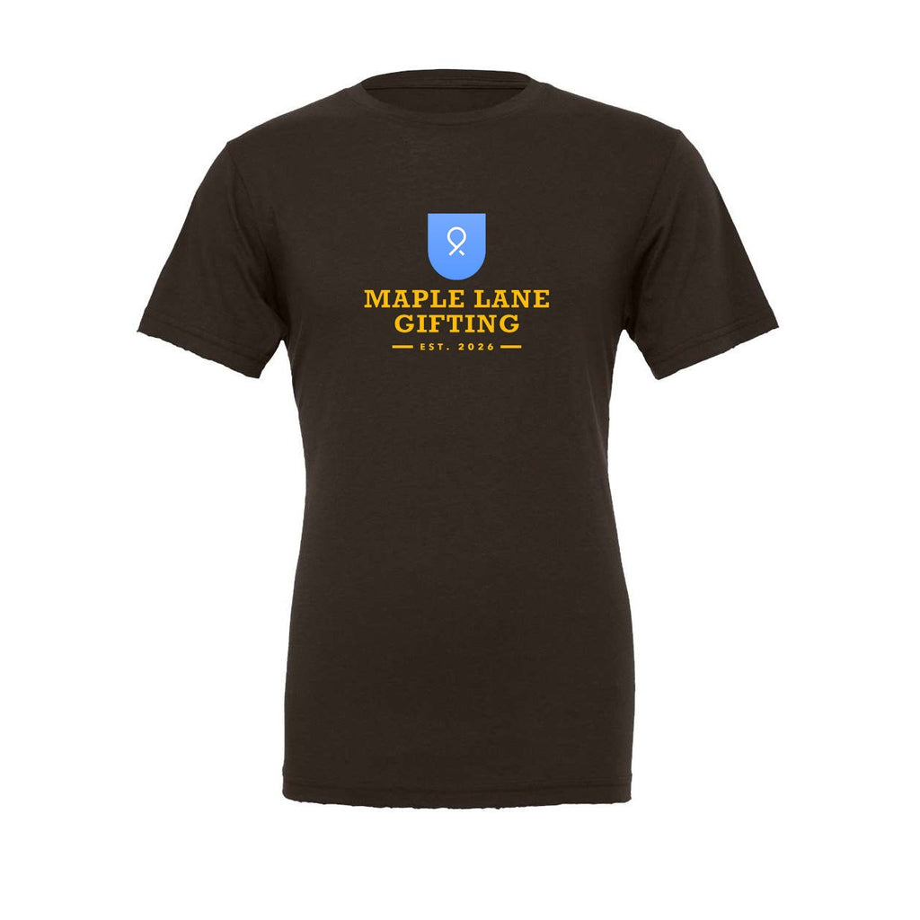 BELLA + CANVAS Unisex Jersey Tee Full Color - Brown - Front