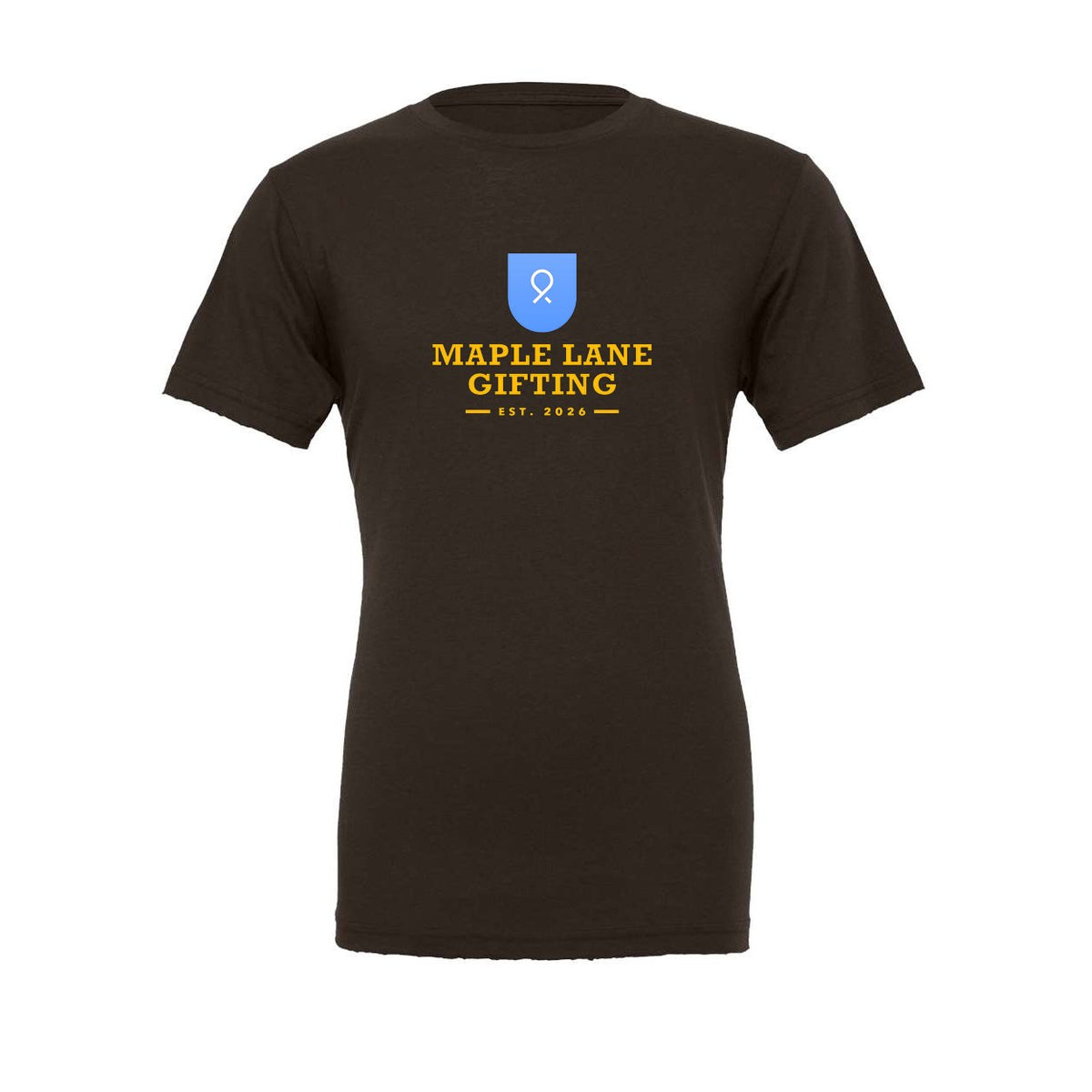 BELLA + CANVAS Unisex Jersey Tee Full Color - Brown - Front
