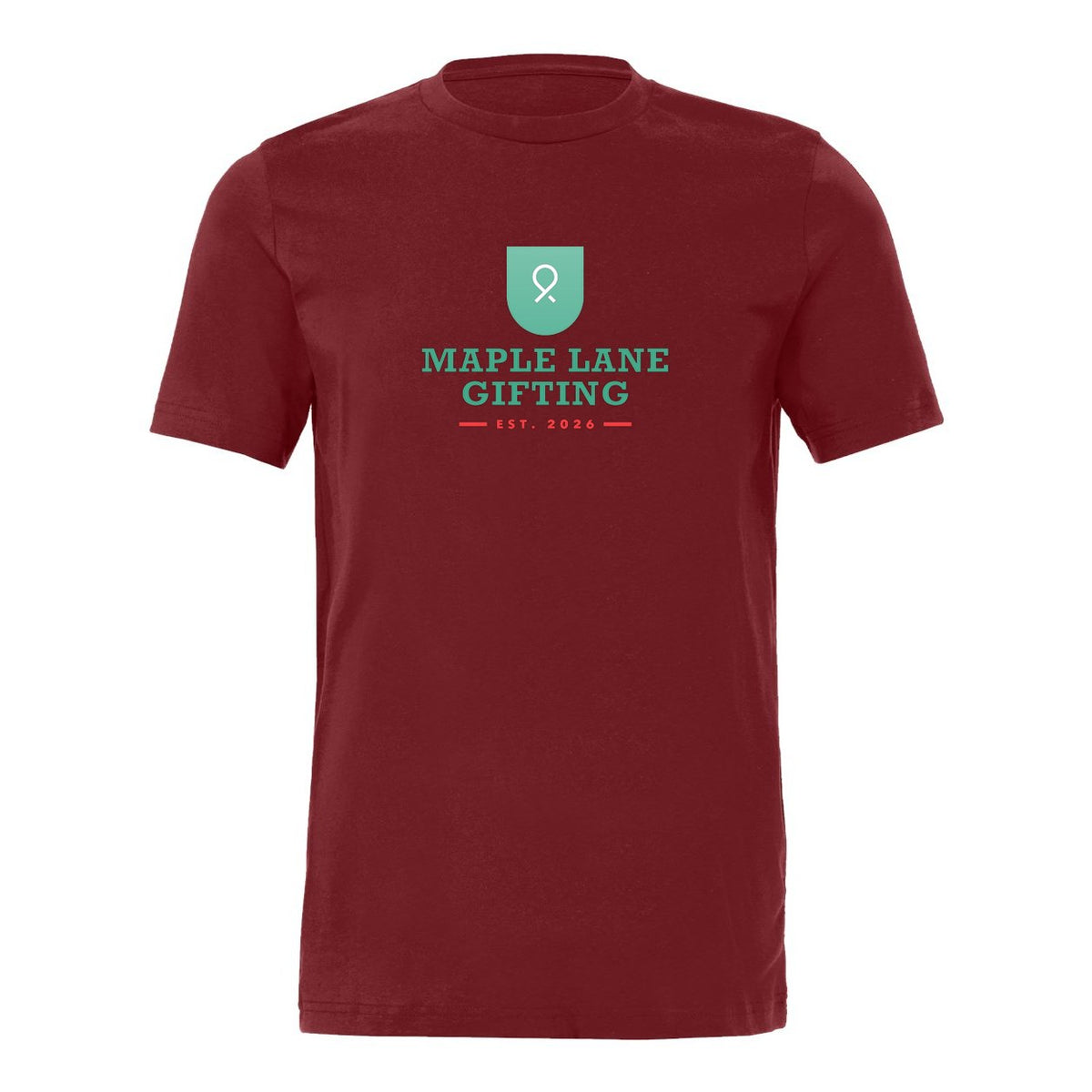 BELLA + CANVAS Unisex Jersey Tee Full Color - Cardinal - Front