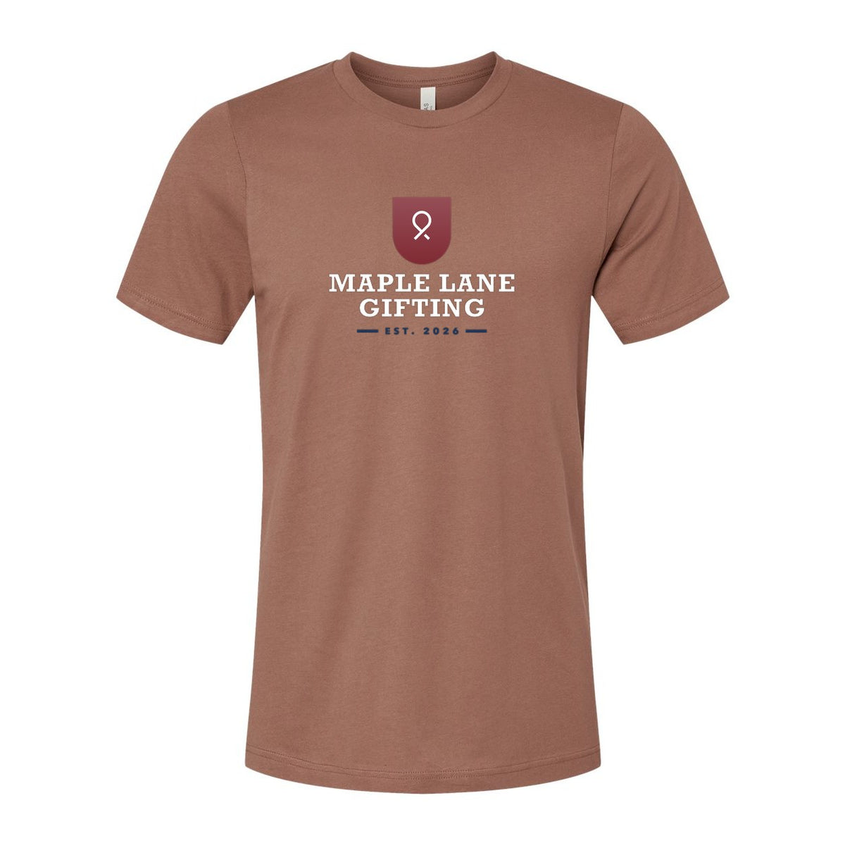 BELLA + CANVAS Unisex Jersey Tee Full Color - Chestnut - Front