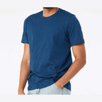 BELLA + CANVAS Unisex Jersey Tee Full Color - Cool Blue - On Model Side