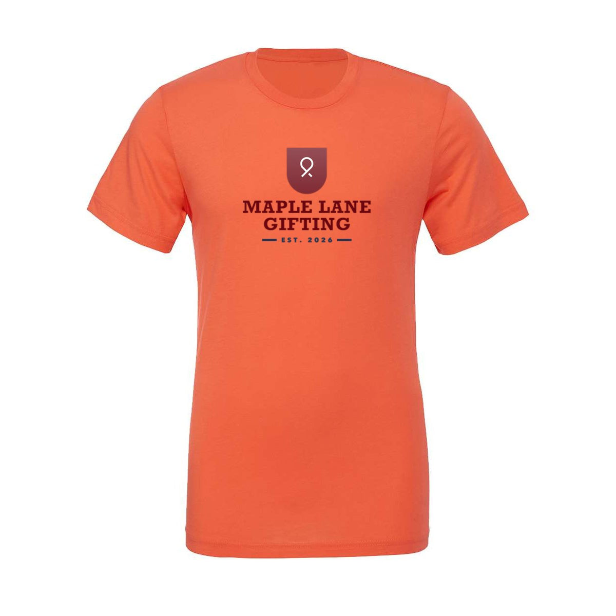 BELLA + CANVAS Unisex Jersey Tee Full Color - Coral - Front