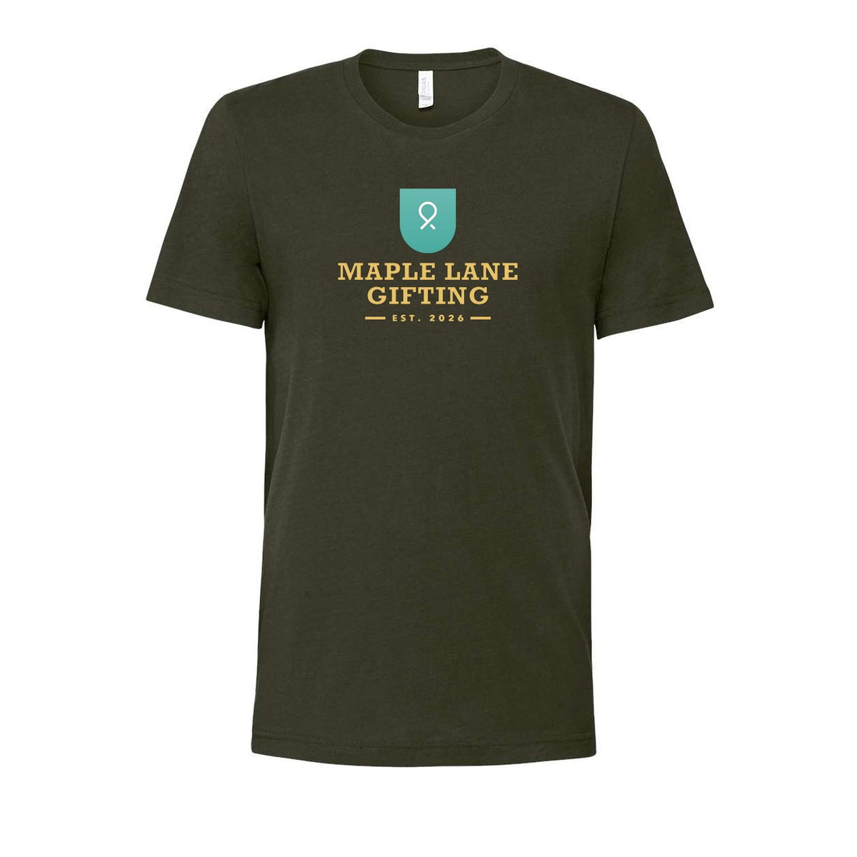 BELLA + CANVAS Unisex Jersey Tee Full Color - Dark Olive - Front