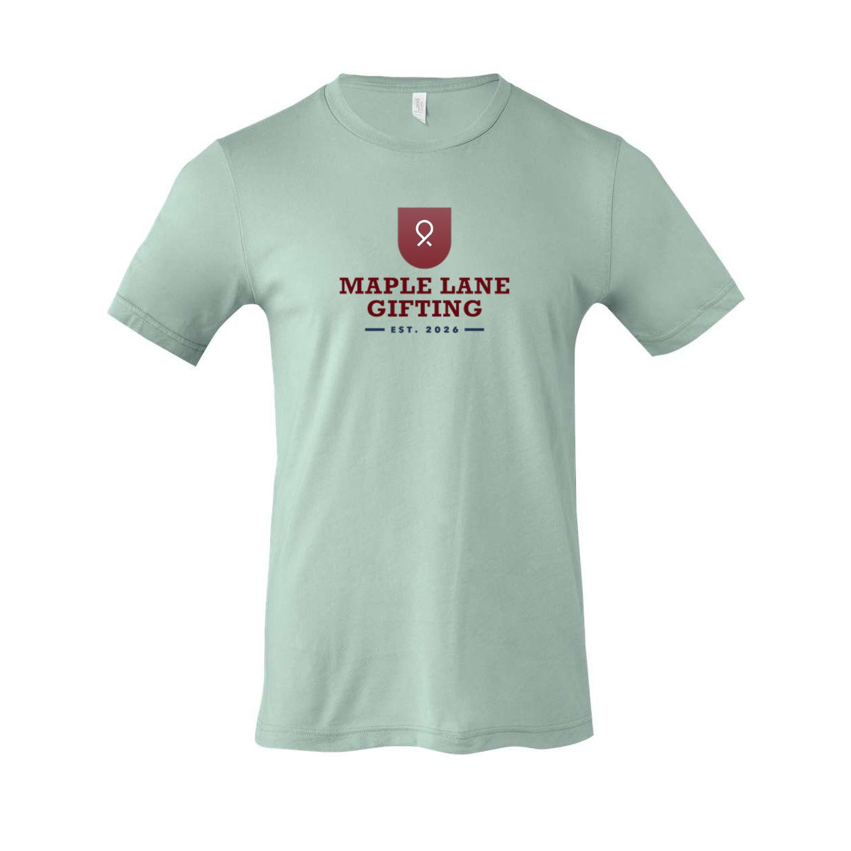 BELLA + CANVAS Unisex Jersey Tee Full Color - Dusty Blue - Front