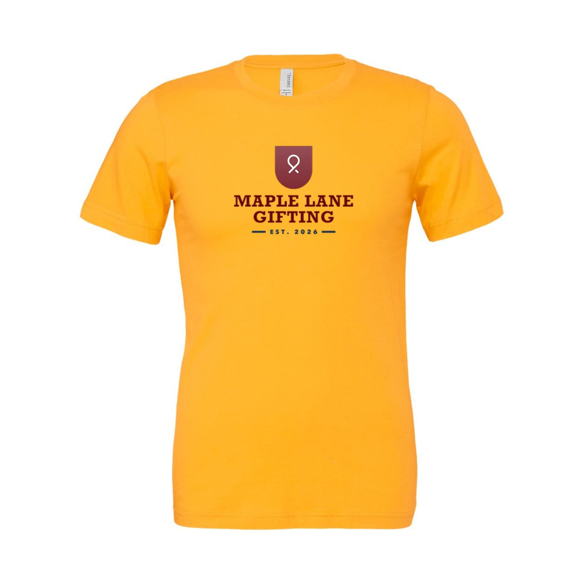 BELLA + CANVAS Unisex Jersey Tee Full Color - Gold - Front
