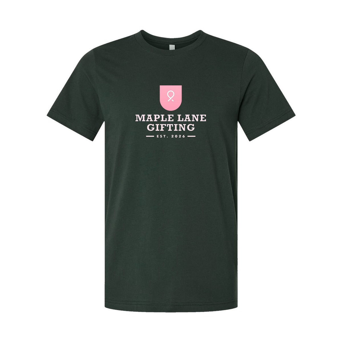 BELLA + CANVAS Unisex Jersey Tee Full Color - Hunter Green - Front