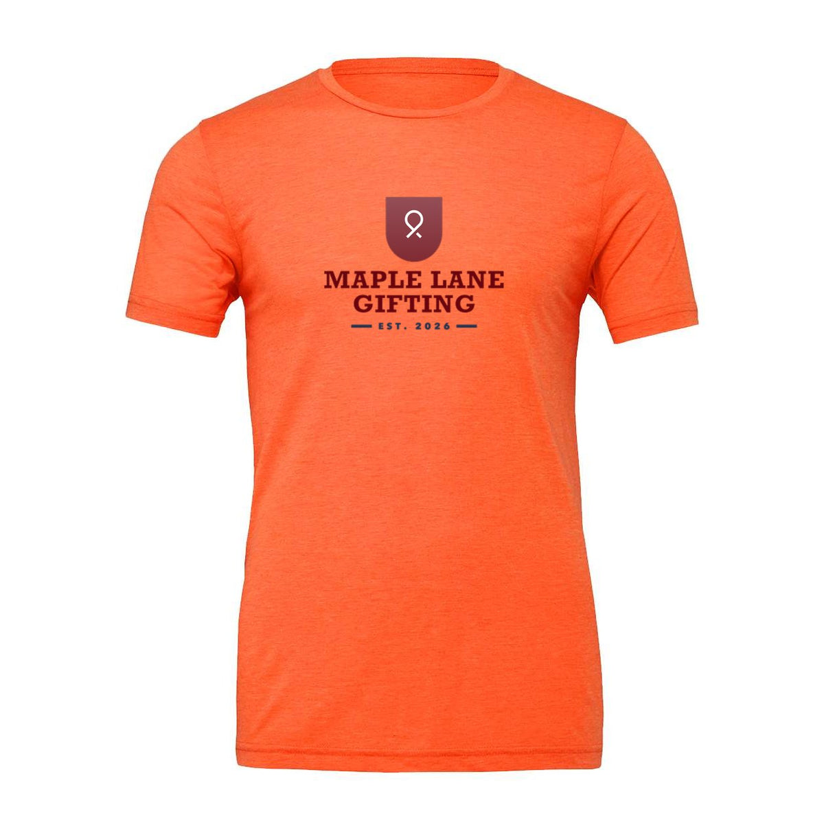 BELLA + CANVAS Unisex Jersey Tee Full Color - Orange - Front
