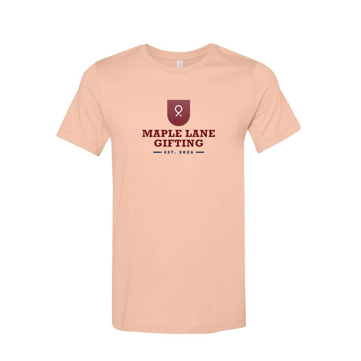 BELLA + CANVAS Unisex Jersey Tee Full Color - Peach - Front