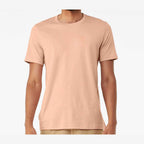 BELLA + CANVAS Unisex Jersey Tee Full Color - Peach - On Model Front