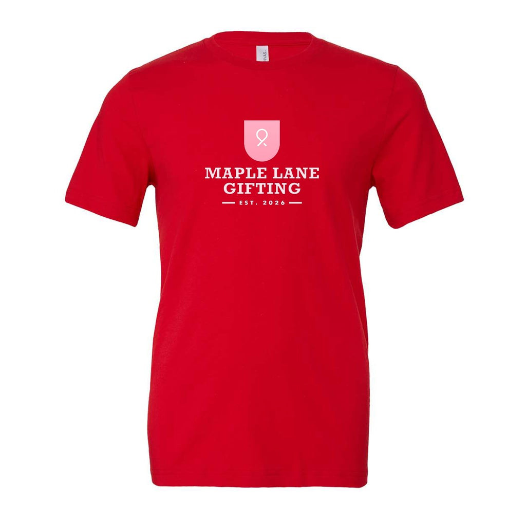 BELLA + CANVAS Unisex Jersey Tee Full Color - Red - Front