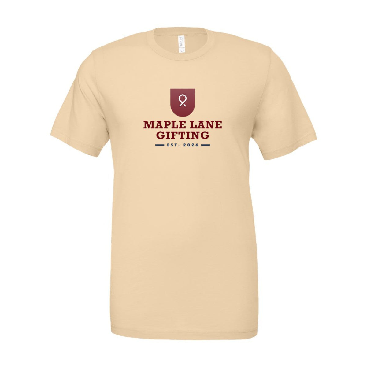 BELLA + CANVAS Unisex Jersey Tee Full Color - Soft Cream - Front