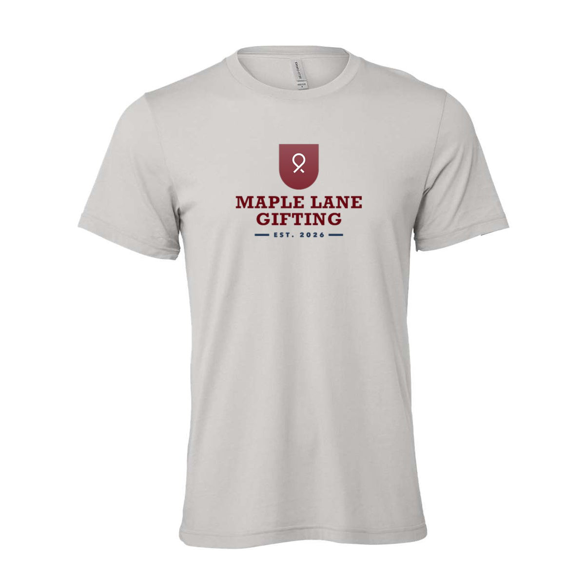 BELLA + CANVAS Unisex Jersey Tee Full Color - Solid Athletic Grey - Front