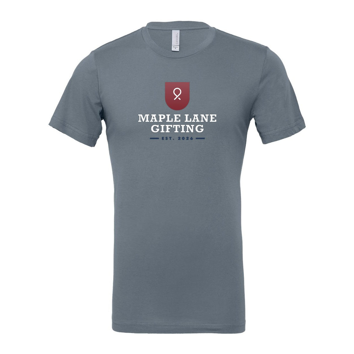 BELLA + CANVAS Unisex Jersey Tee Full Color - Steel Blue - Front