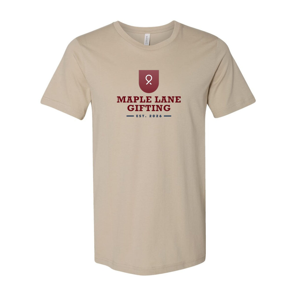 BELLA + CANVAS Unisex Jersey Tee Full Color - Tan - Front
