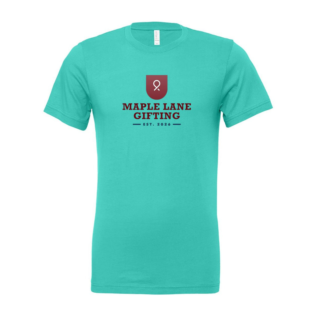 BELLA + CANVAS Unisex Jersey Tee Full Color - Teal - Front