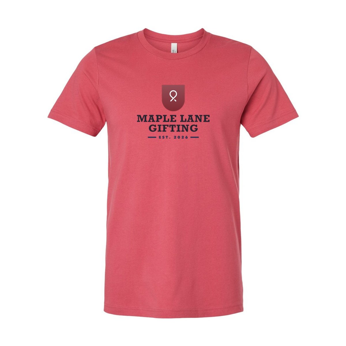 BELLA + CANVAS Unisex Jersey Tee Full Color - Vintage Red - Front