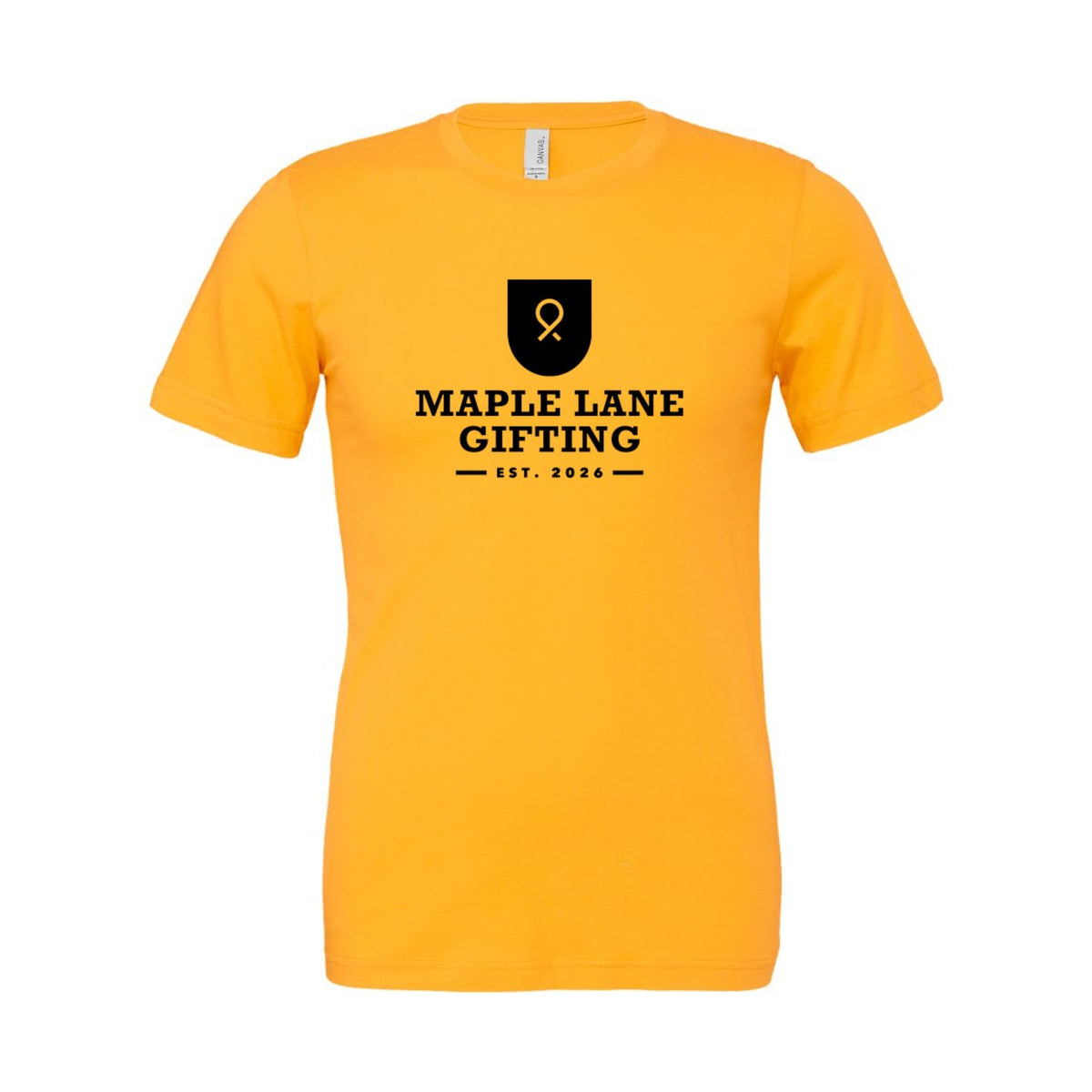 BELLA + CANVAS Unisex Jersey Tee - Gold - Front
