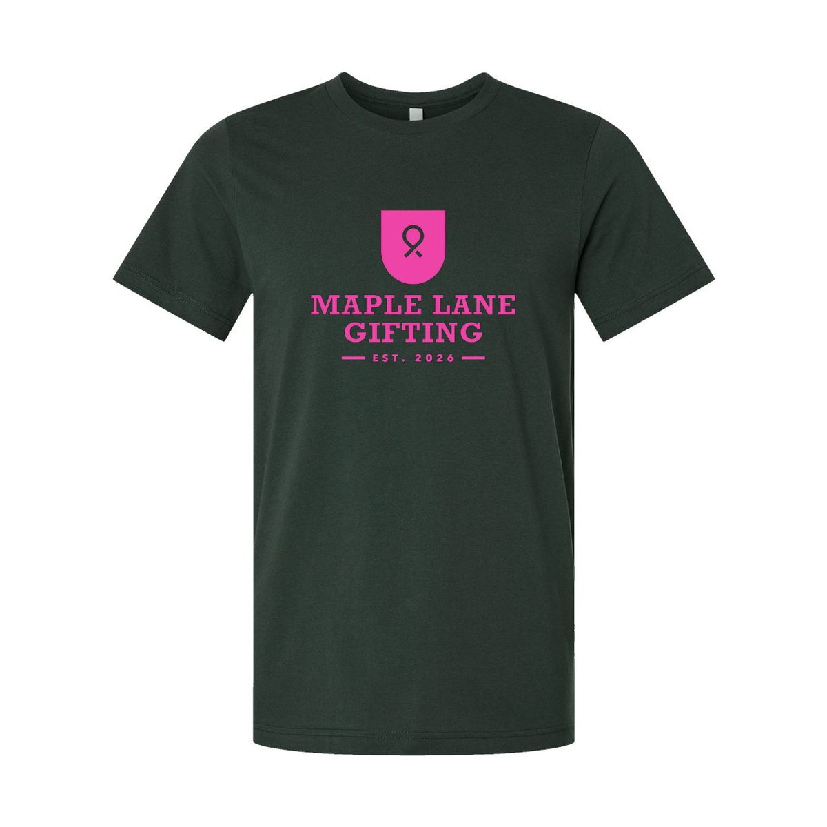 BELLA + CANVAS Unisex Jersey Tee - Hunter Green - Front