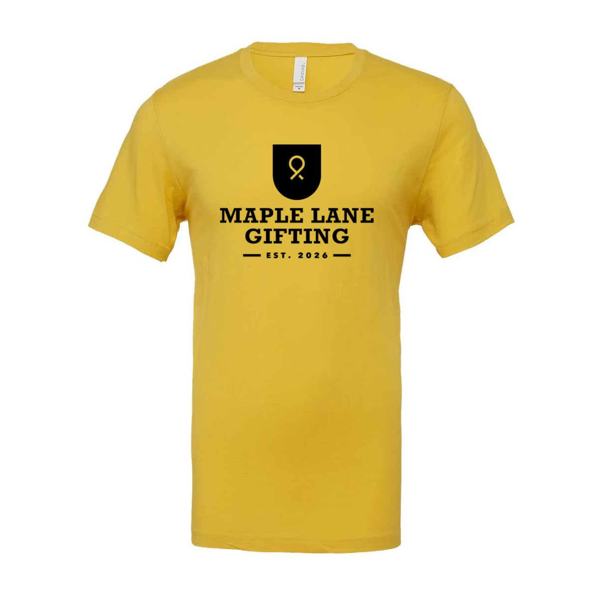BELLA + CANVAS Unisex Jersey Tee - Maize Yellow - Front