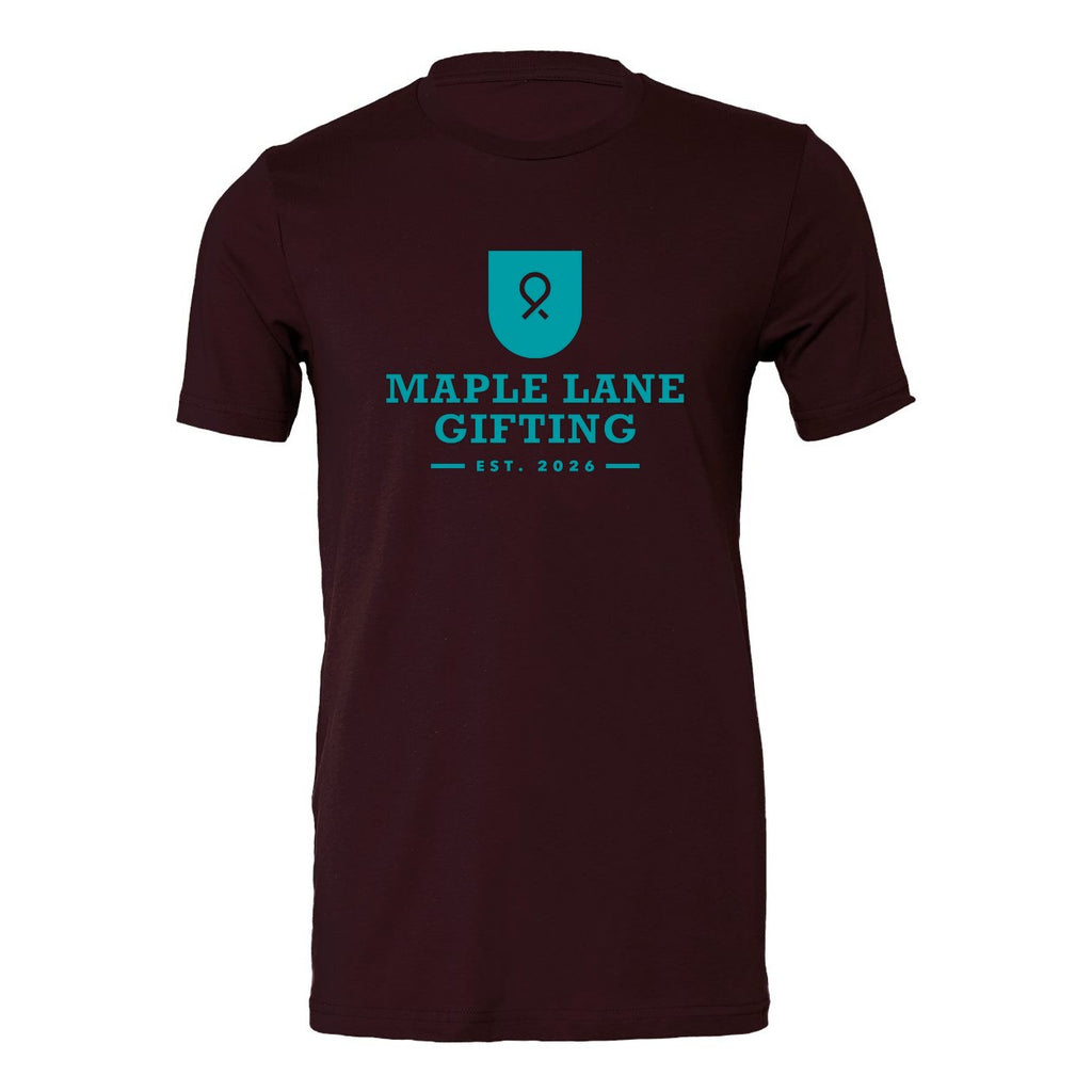 BELLA + CANVAS Unisex Jersey Tee - Oxblood Black - Front