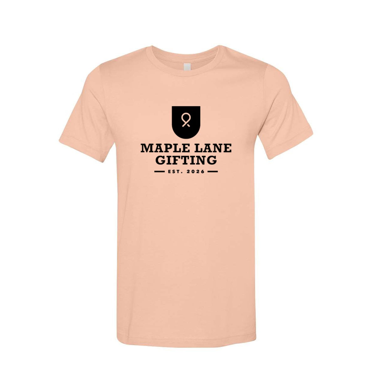 BELLA + CANVAS Unisex Jersey Tee - Peach - Front