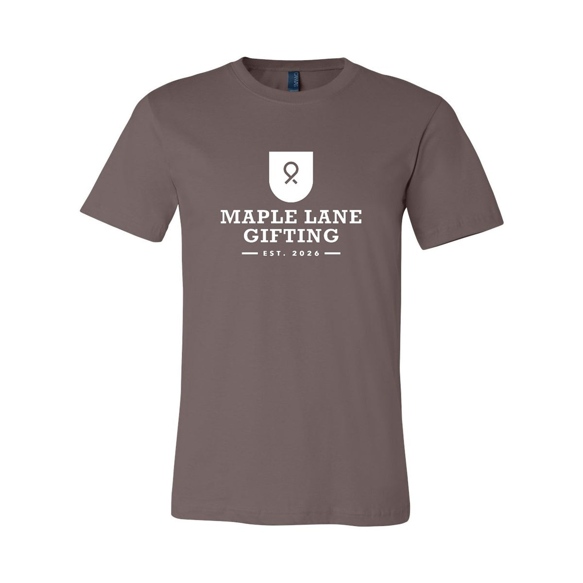 BELLA + CANVAS Unisex Jersey Tee - Pebble Brown - Front
