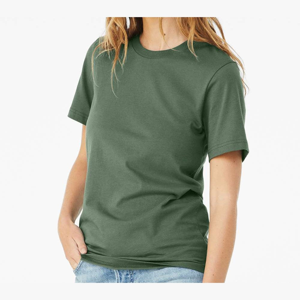 BELLA + CANVAS Unisex Jersey Tee - Pine - On Model Side