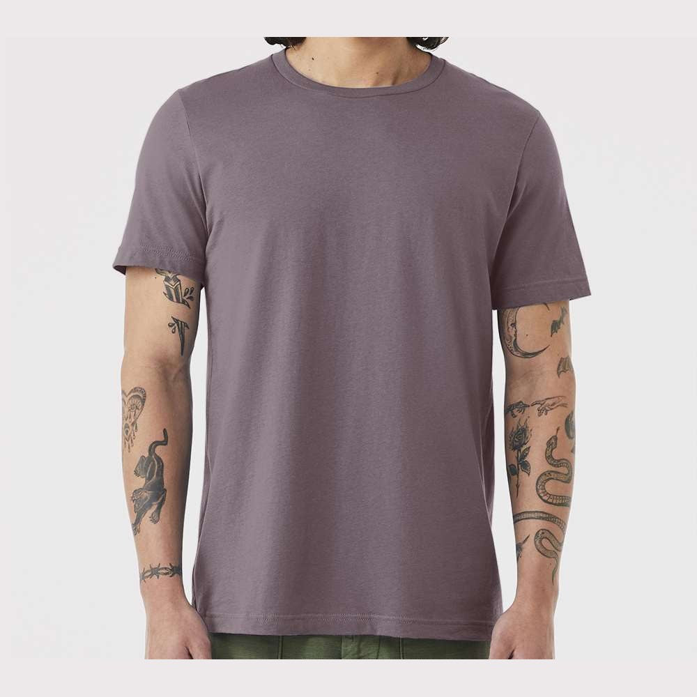 BELLA + CANVAS Unisex Jersey Tee - Purple Storm - On Model Front