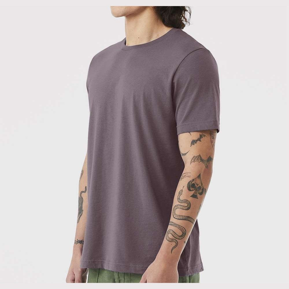 BELLA + CANVAS Unisex Jersey Tee - Purple Storm - On Model Side